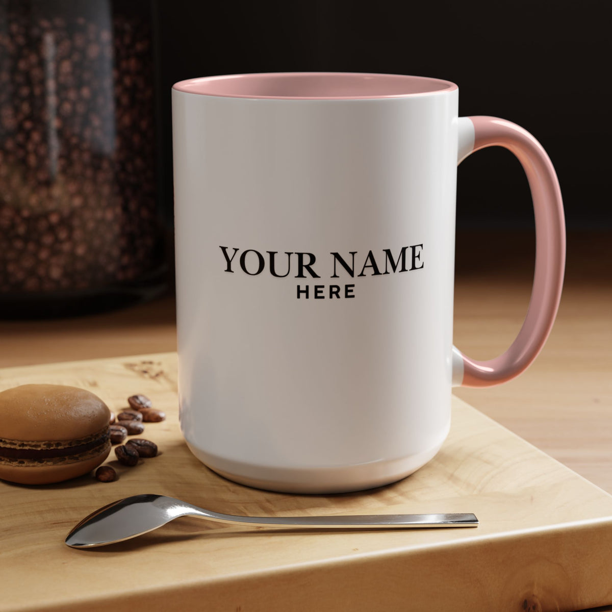 Jolly &Caffeinated Accent Mug | Personalized Name Option