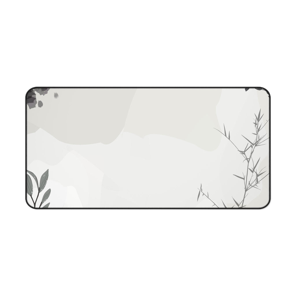 Monochrome Botanical Abstract Desk Mat Pad