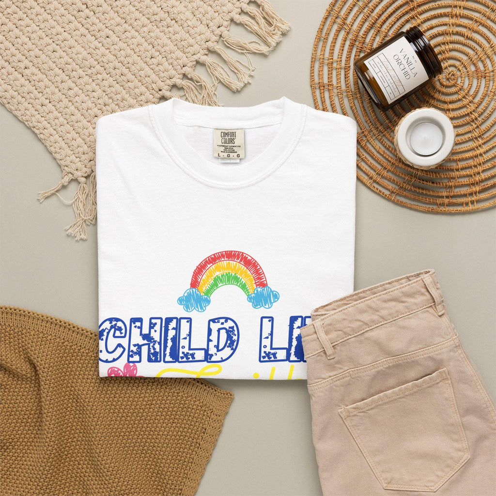 Child Like Faith Print - Unisex Garment-Dyed T-shirt